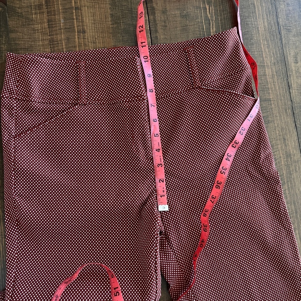 Dazz brand Burnt orange skinny fit trousers w/ polka dots + stretch thro… - Picture 7 of 7
